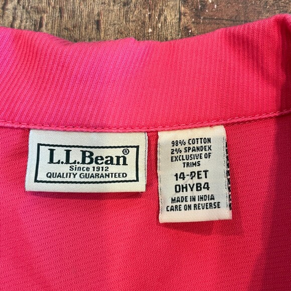 LL Bean Pink Blazer Low Pile Corduroy 14P Office Workwear Jacket Petite - Picture 6 of 7